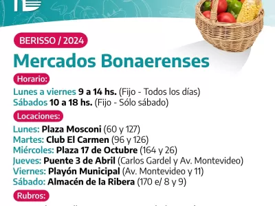 Mercados Bonaerenses llegan a Berisso con precios populares